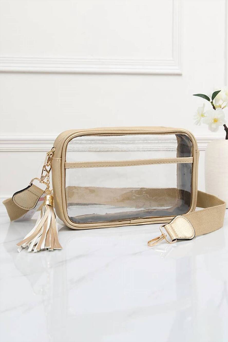NEW HANA women's crossbody camera bag in clear